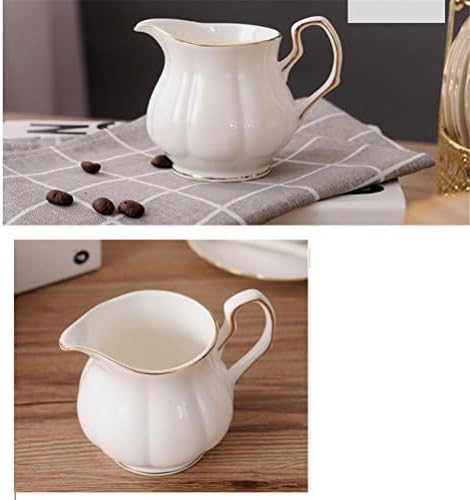 fanquare 15 Pieces Simple White English Ceramic Tea Sets, Tea Pot, Bone China - Image 4
