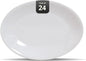 Stoneware Coupe Commercial Grade Dinnerware Bright White Oval Platter 9.75" x 7.5", Case of 24