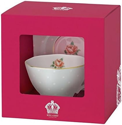 Royal Albert Polka Rose Teacup & Saucer Set - Image 2
