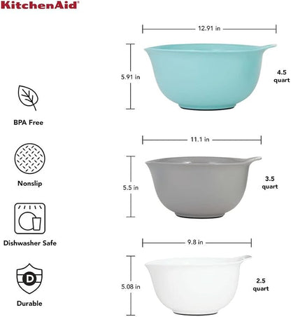 KitchenAid Universal Nesting Plastic Mixing Bowls, 2.5 quart, 3.5 quart - Image 3