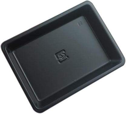 100 pcs Mini 2.95"x2.16" Dipping Sauce Dishes, Plastic Disposable Rectangular Black Soy Sauce Plate Set, Condiment Serving tray, Seasoning Platter, Appetizer Bowel -for Sushi Mustard Vinegar Soy BBQ