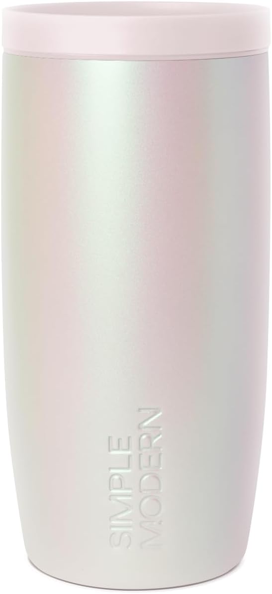 Simple Modern Insulated Travel Coffee Mug 360° Lid | 16oz | Pearlescent | by Unknown