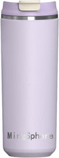 16oz Insulated Stainless Steel Coffee Cup, Lavender Purple | Travel Coffee Mug by MingSphere