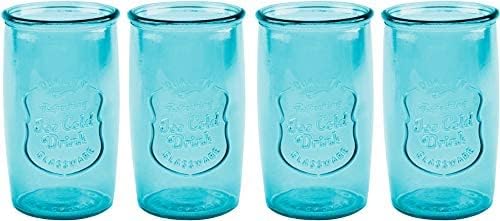 Glaver's Highball Glasses Set of 4 – 20oz Artistic Ice-Cold Pretty Blue – - Image 6