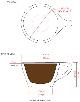 notNeutral Lino Porcelain Cup & Saucer Double Cappuccino 6 oz - Image 3