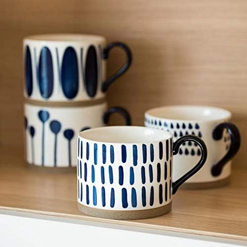Koja Colorful Hand Painted Ceramic Mugs, 16 oz, Dishwasher Safe | Also - Image 3