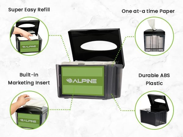 Alpine Tabletop Commercial Napkin Dispenser Restaurant Napkin Holder - Image 2