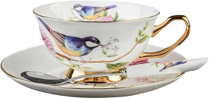 British Coffee Cup 3 Piece Set（6.8oz） Household Fashional Tea Cup by PFEDXOON