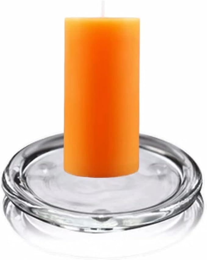 4 Pack Glass Candle Holder 3" Clear Beautiful Transparent Round Candle Plate… - Image 3