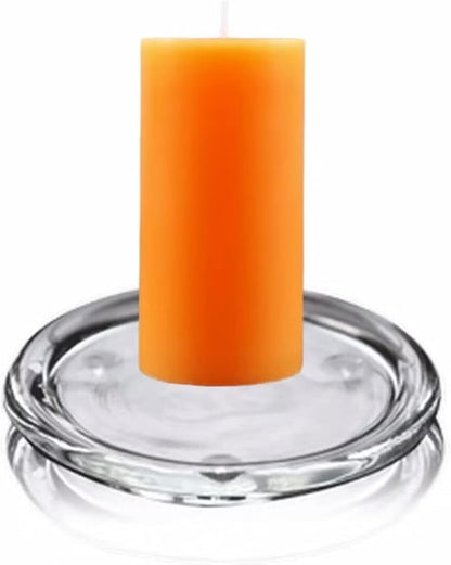 4 Pack Glass Candle Holder 3" Clear Beautiful Transparent Round Candle Plate… - Image 3