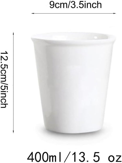 Paper Cup Design Ceramic Mug Eco-Friendly Reusable Cup, Minimalist Home & - Image 2