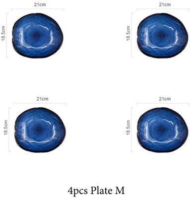 Nordic Ceramic Household Pottery Irregular Salad Platter Klin Glaze Dinner - Image 2