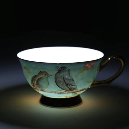Bone China Blue Bird Tea Cup - Image 6