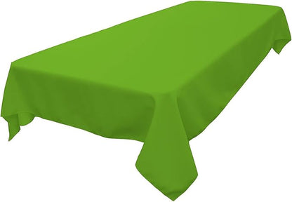 LA Linen Polyester Poplin Washable Rectangular Tablecloth, Stain and Wrinkle Resistant Table Cover 60x84, Fabric Table Cloth for Dinning, Kitchen, Party, Holiday 60 by 84-Inch, Lime