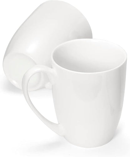 Chulan White Thin Over 45% Bone Content Fine Bone China Coffee Mugs 10 oz by HeartWaxBeadsforSensitiveSkin%EF%BC%86FullBodyand45contentFineBoneChina