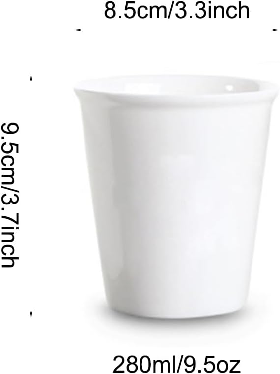 Paper Cup Design Ceramic Mug Eco-Friendly Reusable Cup, Minimalist Home & - Image 2
