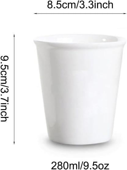 Paper Cup Design Ceramic Mug Eco-Friendly Reusable Cup, Minimalist Home & - Image 2