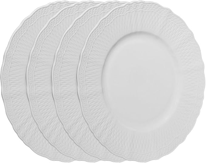 10 Inch Porcelain Dinner Plates Set of 4, Dishwasher safe, Microwave safe by Unknown