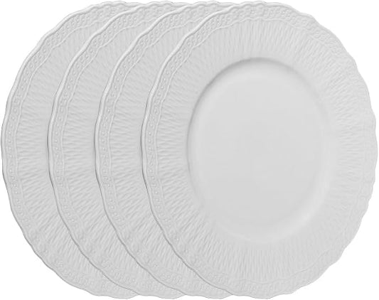 10 Inch Porcelain Dinner Plates Set of 4, Dishwasher safe, Microwave safe by Unknown