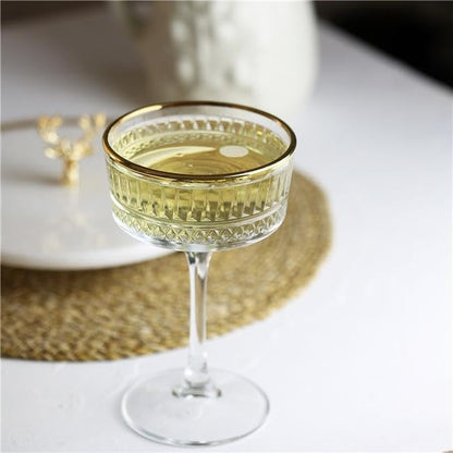 Pasabahce Vintage Golden Touch Coupe Glasses Set Of 4 - Image 3