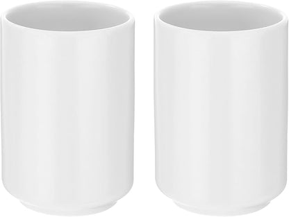 HARFINGTON 2pcs Japanese Ceramic Tea Cups 8oz / 240ml Simple Solid Color No by HARFINGTON