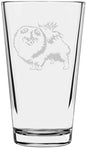 Pomeranian Custom Personalized Dog Themed Etched All Purpose 16oz Pint Glass