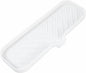 Silicone Bathroom Soap Dishes with Drain Spout-Bathroom and Kitchen Sink Organizer,Sponge Holder,Dish Soap Tray,Perfect for Dispenser,Scrubber,Bottle,Cup on Sink or Counter-White 12"×4"