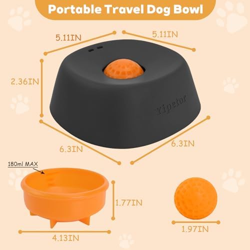 Yipetor Slow Feeder Dog Bowls for Liquid Treat, 【Enrichment Ball-Roll】 Bone - Image 7