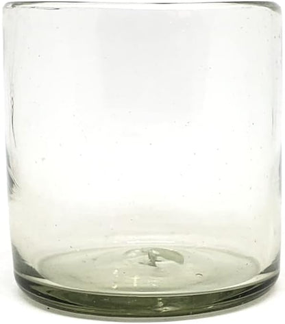 Clear 12 oz Large DOF Glasses (set of 6), Recycled Glass, Lead-free, Toxin-Free (12oz Large DOF)