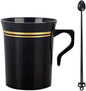 Nervure 60 Pack Black Plastic Coffee Mugs by Nervure