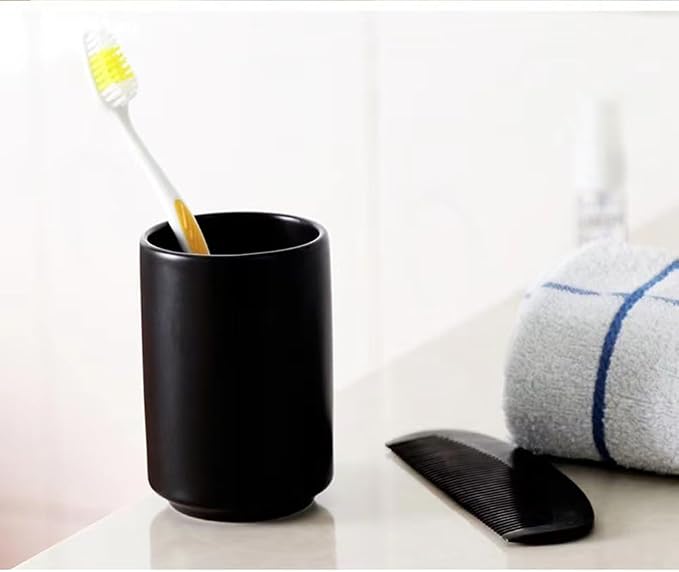 Japanese Simple Black and White Style, handleless Ceramic Mug, Tea Cup - Image 3