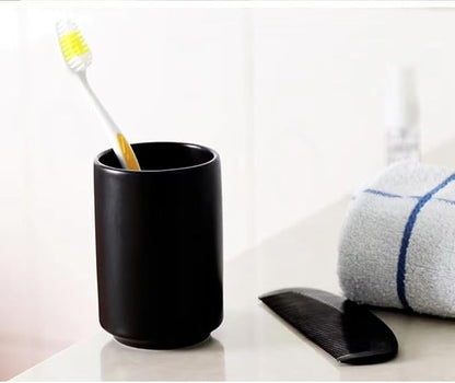 Japanese Simple Black and White Style, handleless Ceramic Mug, Tea Cup - Image 3