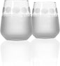 Rolf Glass Sea Shore Stemless Wine Glass | 15.75oz Wine Tumbler Glasses | Lead-Free Glass | Designed and engraved in the US (Set of 2)