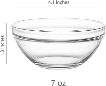 Sweejar 4 inch Small Glass Bowls Set, 7 oz Prep Bowls - Image 2