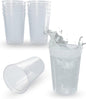 PartyPrints 10 Pack Small 10 to 12 oz Clear Reusable Blank Plastic Cups by PartyPrints