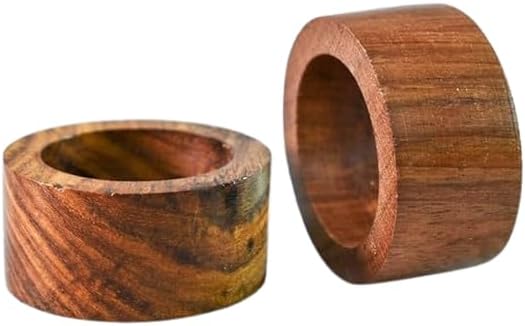 Classic Handmade Napkin Rings Set, Dining Table Holders - Image 2