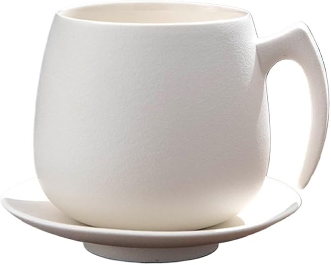 Modern simple black and white ceramic coffee cup set, high temperature immune by Unknown