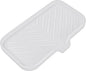 Silicone Bathroom Soap Dishes with Drain Spout-Bathroom and Kitchen Sink Organizer,Sponge Holder,Dish Soap Tray,Perfect for Dispenser,Scrubber,Bottle,Cup on Sink or Counter-White 9.6"×5.3"