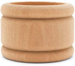 Unfinished Wood Napkin Rings Set of 100, 1-3/4 Inch Wooden Napkin Rings - Image 3