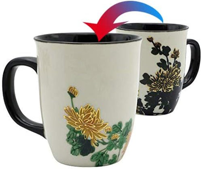 Heat Changing Coffee Mug, 16 oz | Porcelain Tea Mug by Asmwo