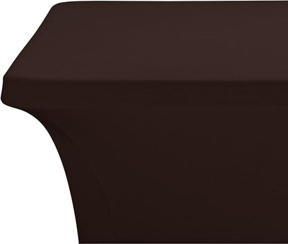 LZY Spandex Fitted Stretch Table Cover for 4ft or 6ft or 8ft Folding Table, Rectangular Cocktail Tablecloth, Perfect for Party or Banquet