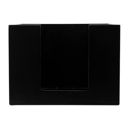 Restaurantware Black Bamboo Napkin Holder Bundle of 2 Square Organizer 5.5 x 5.5 x 4 Inches Cocktail Caddy Durable Open-Top Tray Black