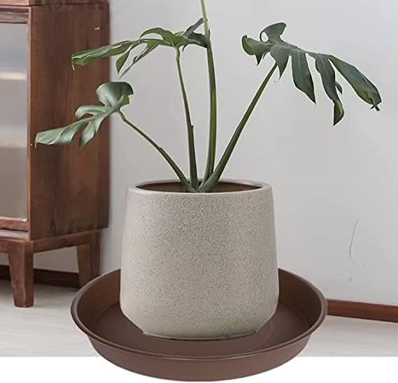 2 Pack of 10 inch Plant Saucer Gray, Heavy Duty Plastic Plant Saucer 10 inch - Image 3