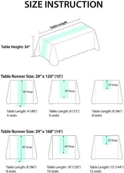 Ling's Moment 14Ft Sunset Terracotta Taupe Sheer Chiffon Table Runner | Silver - Image 5