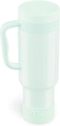 40 oz Insulated Tumbler with Handle and Push-Button Straw Lid, Stainless Steel by Coquella
