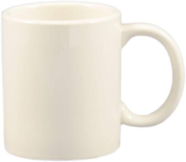 CAC China MUG-50-AW 10-Ounce Stoneware Round Mug, 3-1/2-Inch, American White by CACChina