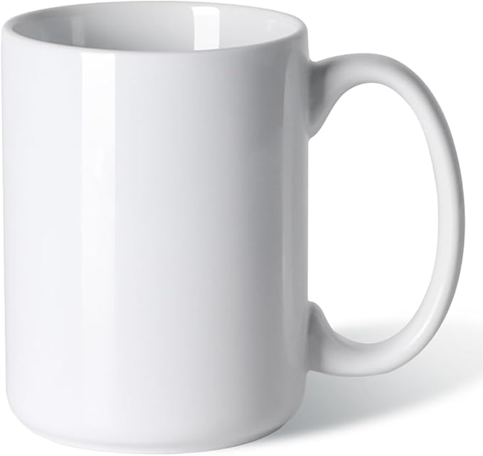 16 OZ Coffee Mug, Classic Blank Ceramic Cup by Smilatte