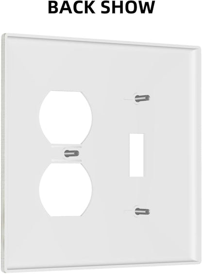 Light Switch Cover Plate Mid Century Modern Retro Stars 2 Gang Decorative Switch Plates 1 Toggle Duplex Combo Outlet Covers GFCI Wall Plates for Bathroom Bedroom Decor