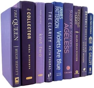 Real Books by Color® (Set of 3, Purple) Decorative Bookshelf Home Decor Shelf Styling Photo Prop