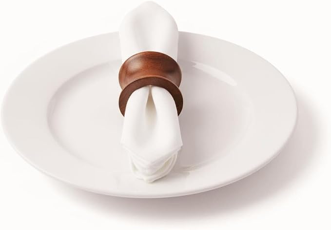 Wooden Napkin Rings Dining Table Napkin Holder, Classic Everyday Use - Image 4